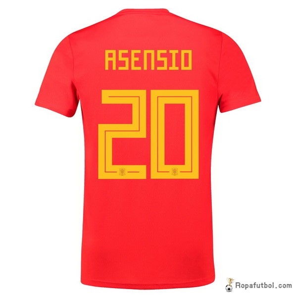 Camiseta España Replica Primera Ropa Asensio 2018 Rojo